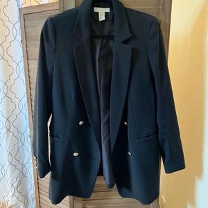 HM double breasted black blazer
